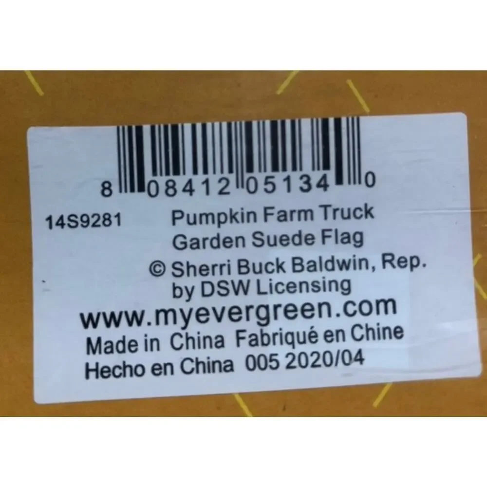 Evergreen Pumpkin Farm Truck Garden Flag NIP